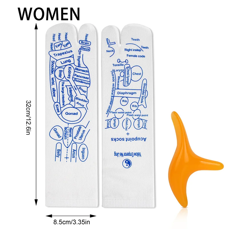 Digital Acupuncture Points Socks Warp Socks Magical Meridian Socks English Version Healthy and Interesting