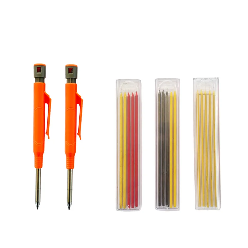 High Quality Multipurpose Long Head Deep Hole Construction Carpenter Marker Pencils Custom Logo Mechanical Carpenter pencil