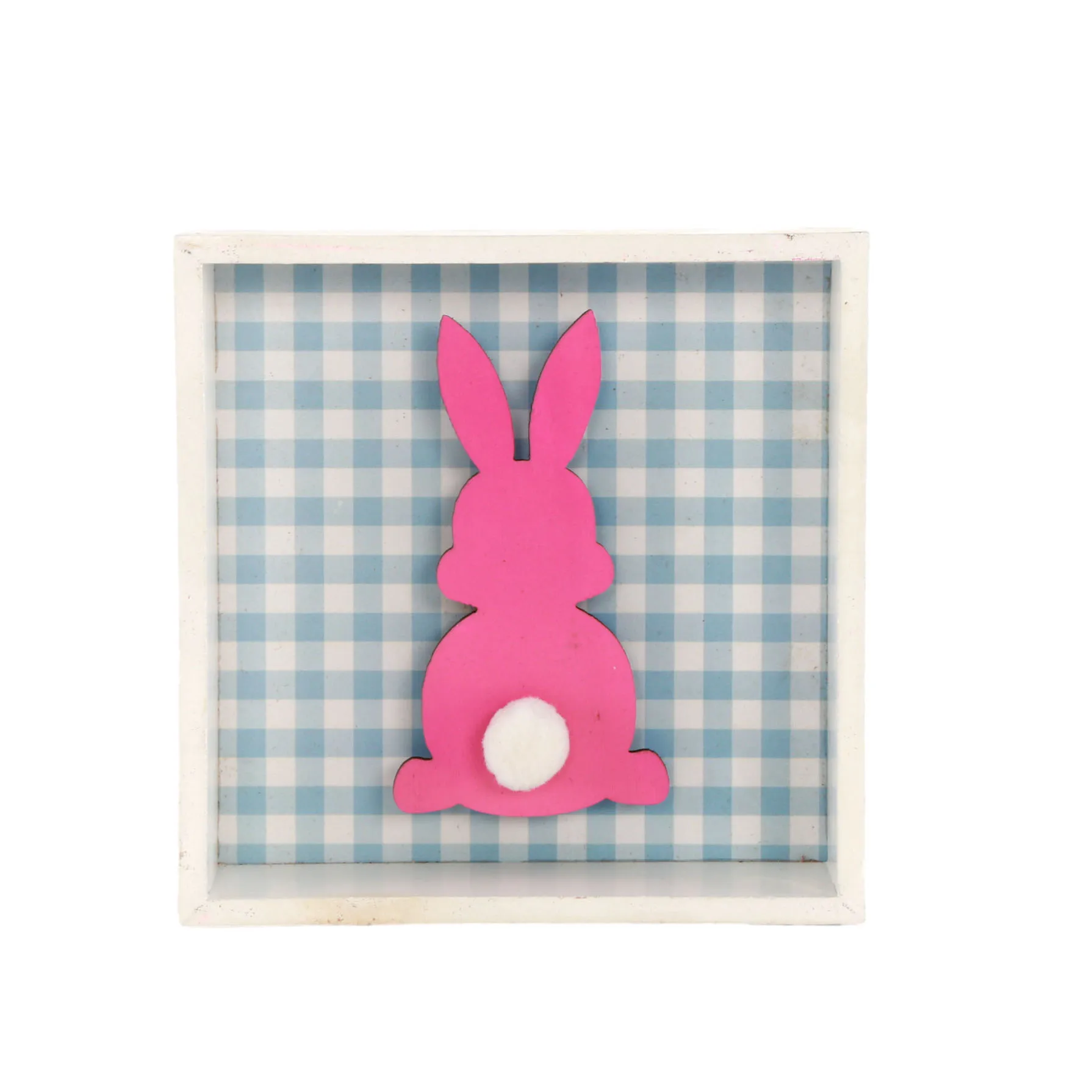 Wood Easter Bunnies Table Ornaments Home Easter Wooden Rabbits Decor Easter Party Decorations DIY Craft