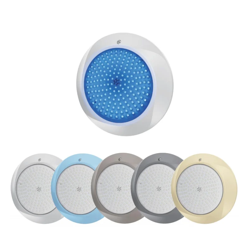 ABS Multi-color Whirlwind Design Frames IP68 12V 18W/25W/32W/40W LED Swimming Pool Light Underwater Wall-mounted Pool Lamp