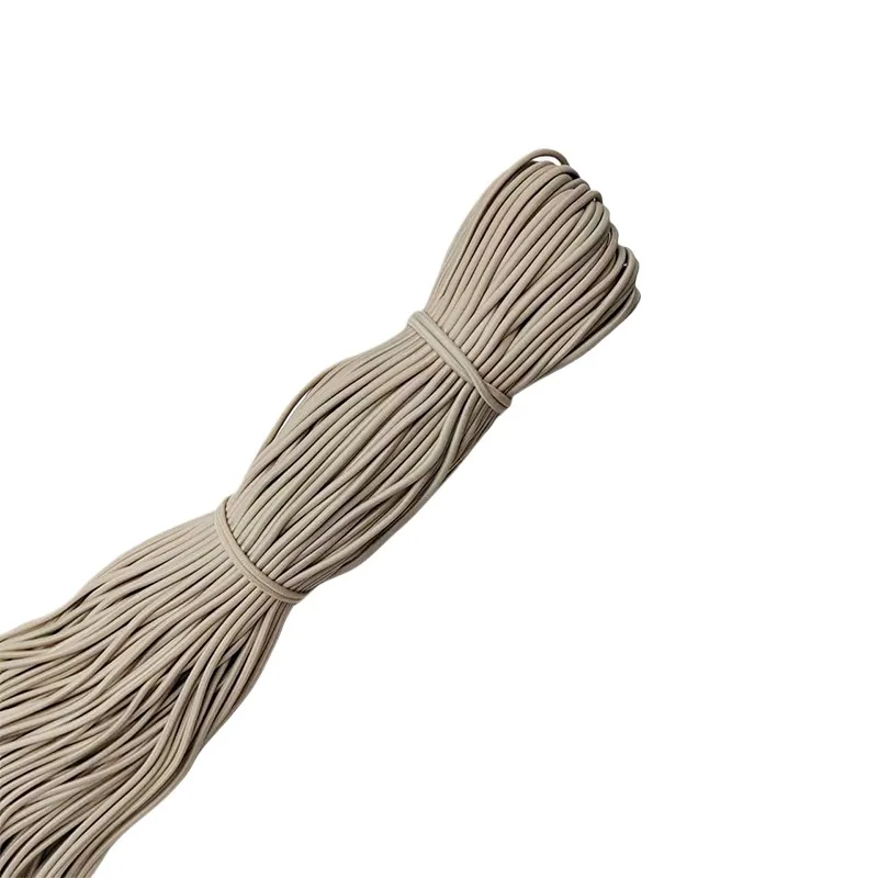 Factory wholesale round black elastic cord cords custom 2mm 3mm 4mm 5mm shock bungee elastic string cord elastic rope