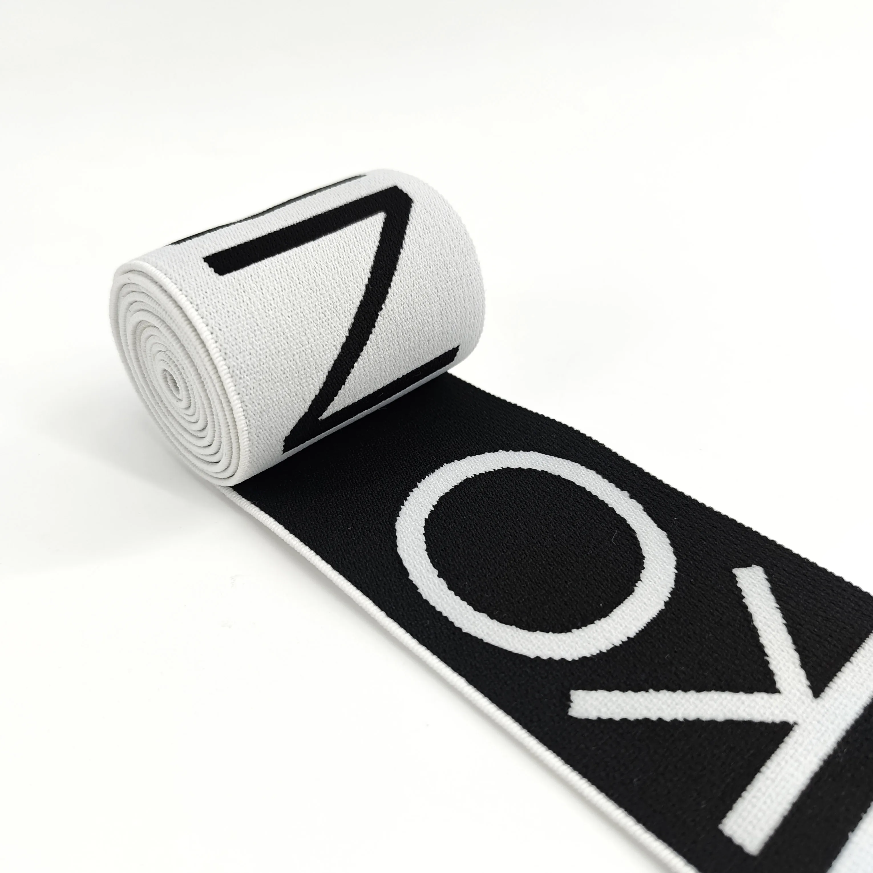 Free sample custom logo width designer elastic band for hat,hat bands elastic