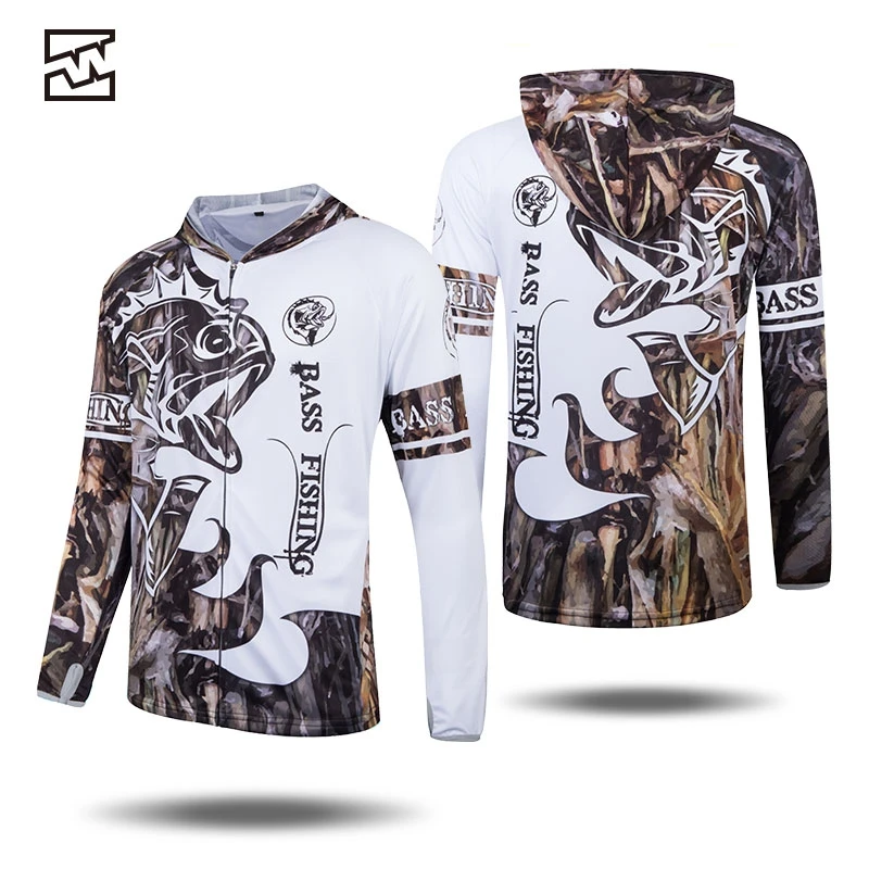 Uv Protection Performance Polyester unisex long sleeve  Fishing Shirt  Outdoor custom fishing hoody