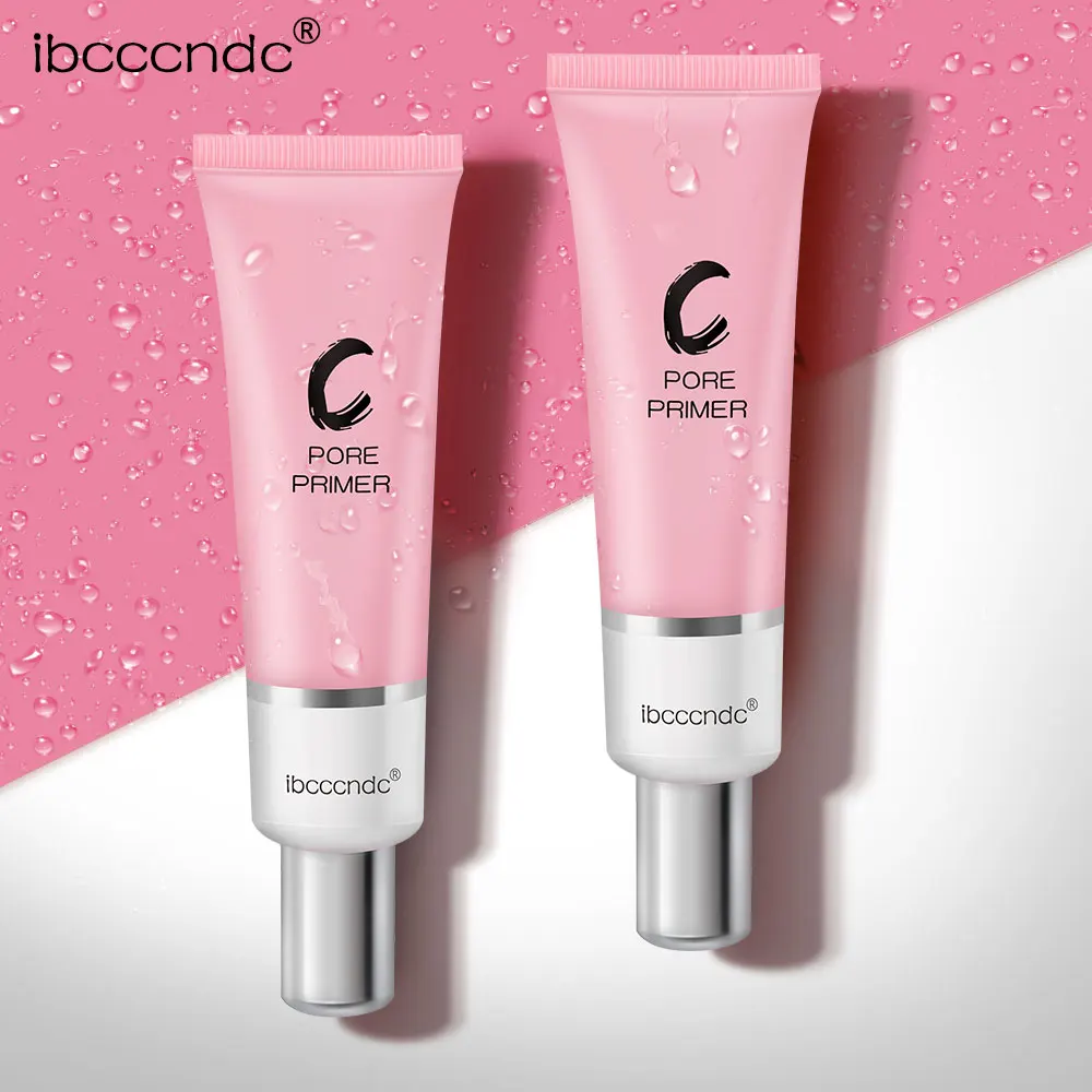 Hot Sale ibcccndc Makeup Face Base Cream Invisible Pore Brightening Waterproof Pink Primer