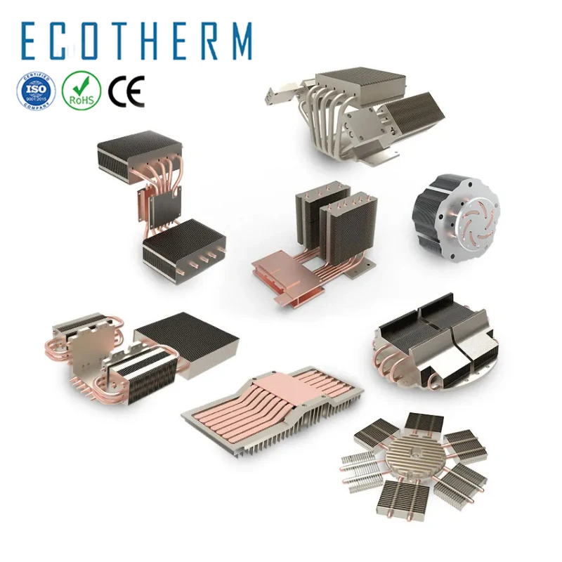 New product copper zippered fin heat sinks with heat pipe for LED light 800w led heat sink