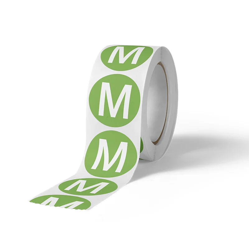 7 Different Color Clothing Size Labels Sticker Size Labels for Clothing Size Label for clothing without Smell and Glue Left