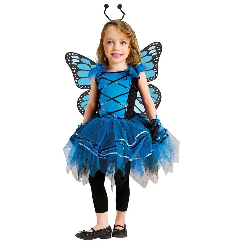 Производитель Хэллоуин Карнавал сказочные крылья маскарадное платье Дети Девочка Бабочка Костюм