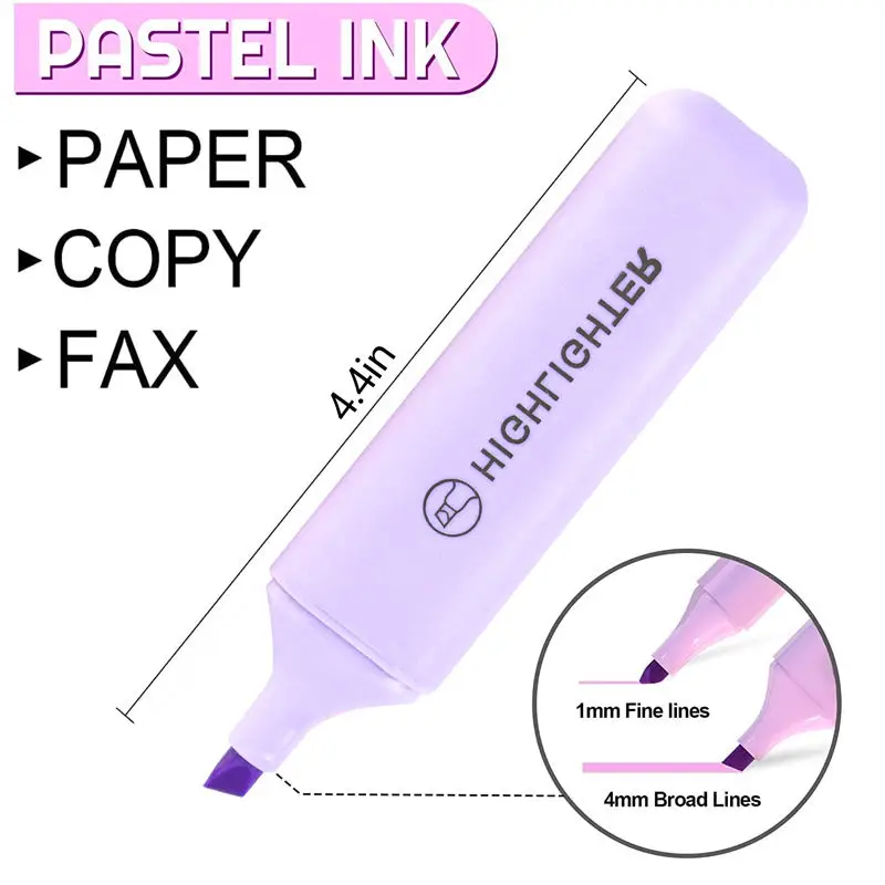 Colorful Highlighter Office School Stationery Fluorescent Colorful Marker Highlighter Pen
