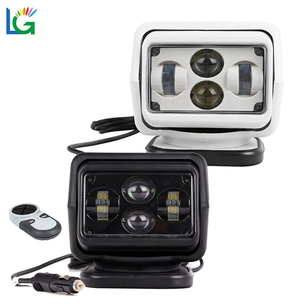 
Directional Warning Lighting 7inch 60w LED Marine Search Light White Remote Fishing Spotlight 12v 24v Worklamps 12V 24V 7''60W Magnetic Base Wireless Remote Control Offroad Car Boat Marine Camping Outdoor Led Remote Search Light LED Work Spotligh