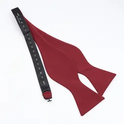 Self Bow Tie Men Handmade Solid Color Jacquard Woven Bowtie Classic Business Wedding Party Ties Bowknot Gift
