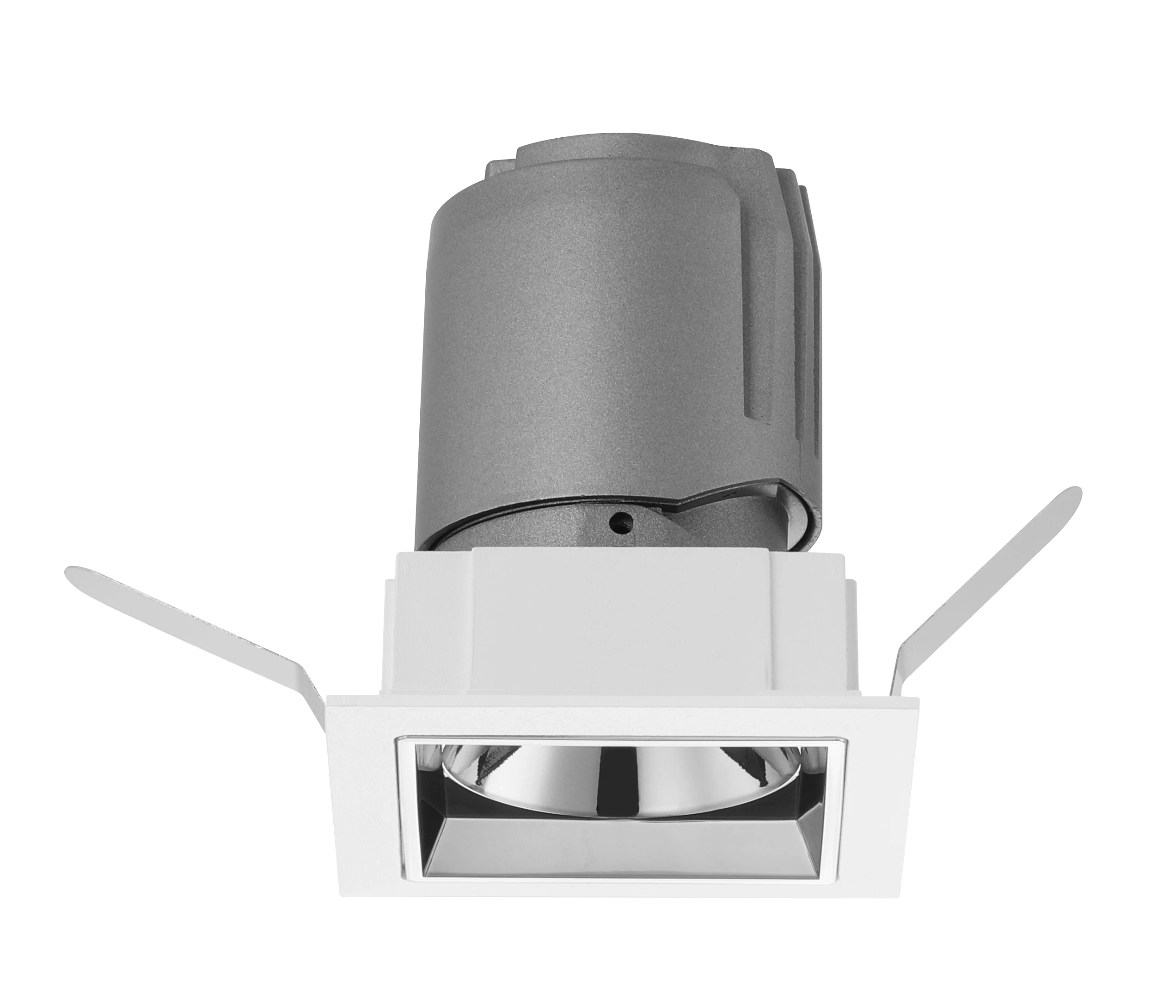 UGR<6 Square trimless trim asymmetric IP65 CCT adjustable smart dimmable ceiling care recessed LED Downlight