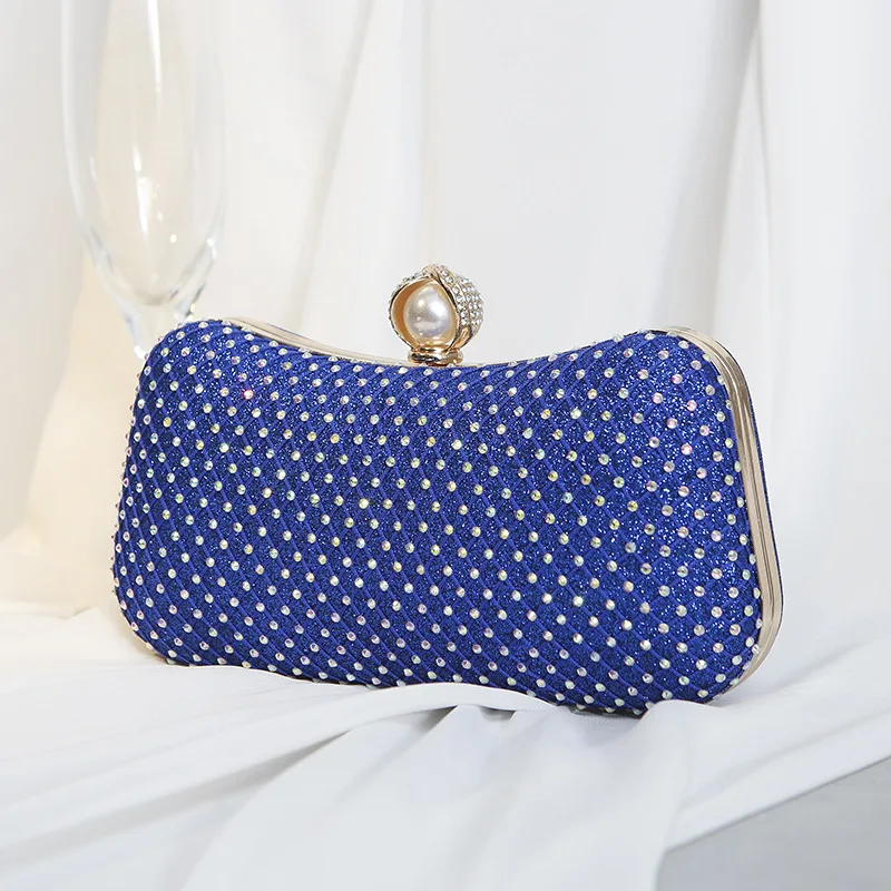New Dinner Purse Retro Mesh Diamond Banquet Women Hand Bag Messenger Evening Bag Ladies Bridal Metal Clutch Bags