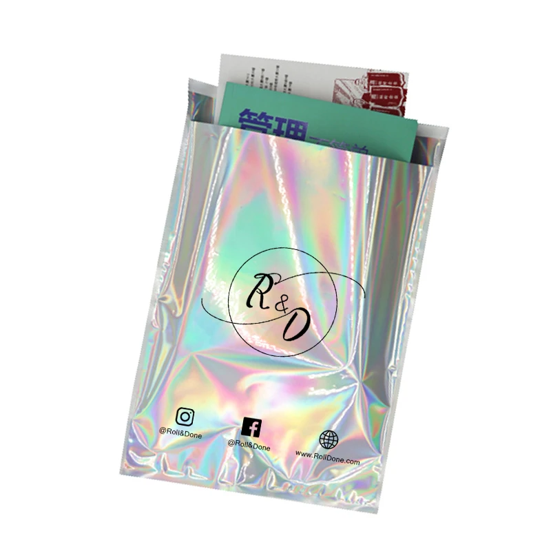 4.5X8 Holographic Envelope Ready To Ship Courier Bags Poly Mailer Pouch