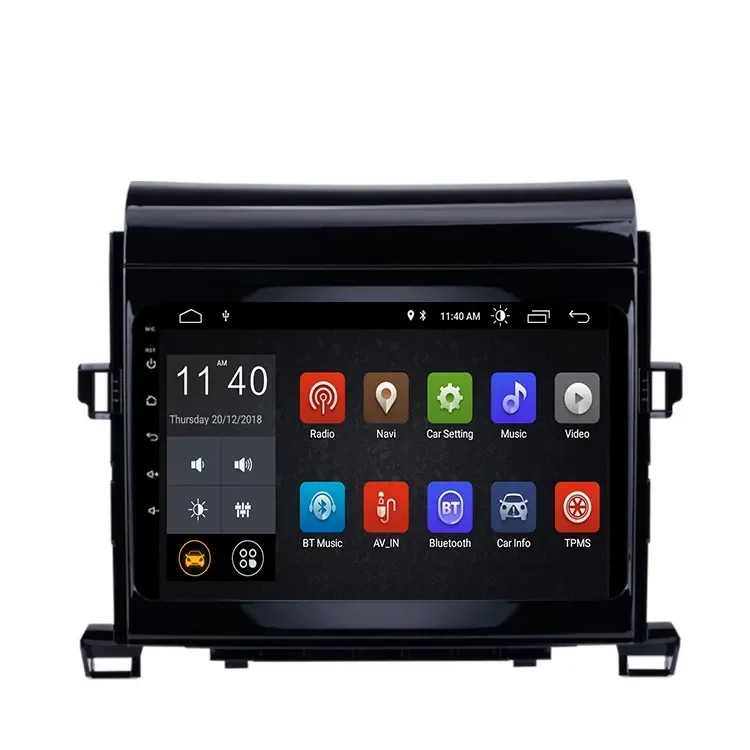 Cheap 1+16g Android 12 Car DVD Player GPS WIFI Stereo Radio with Carplay For Toyota Alphard Vellfire ANH20 2008