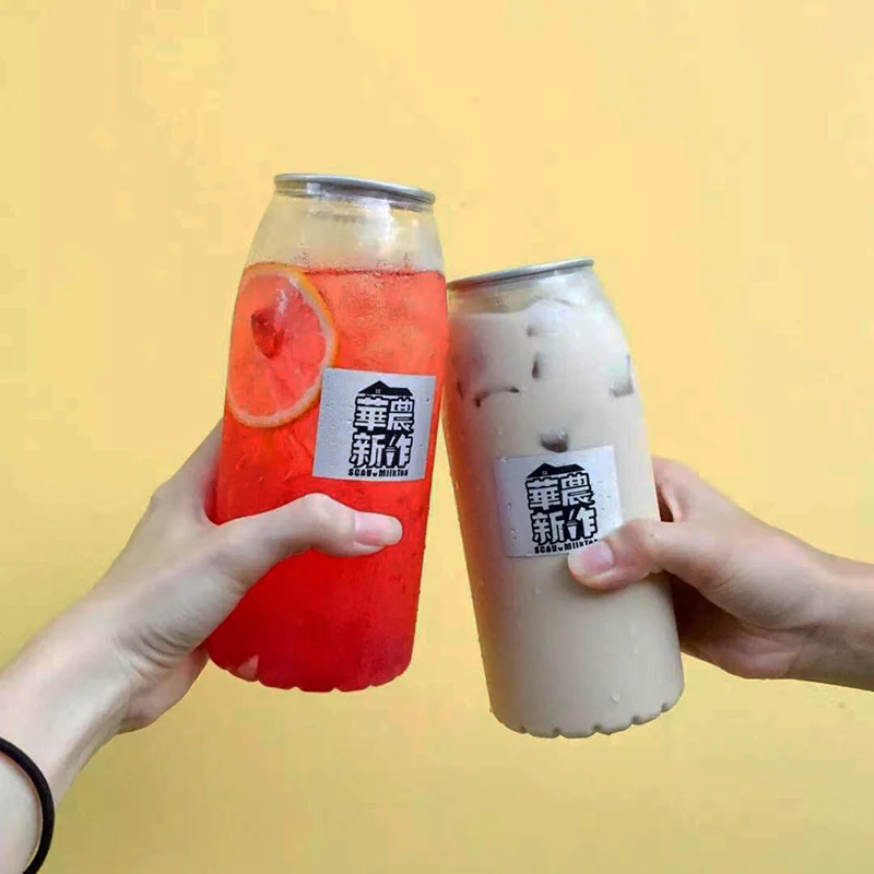 Hot sale  in stock 250 ml 350 ml  500 ml  650 ml custom printing logo plastic  transparent soda can