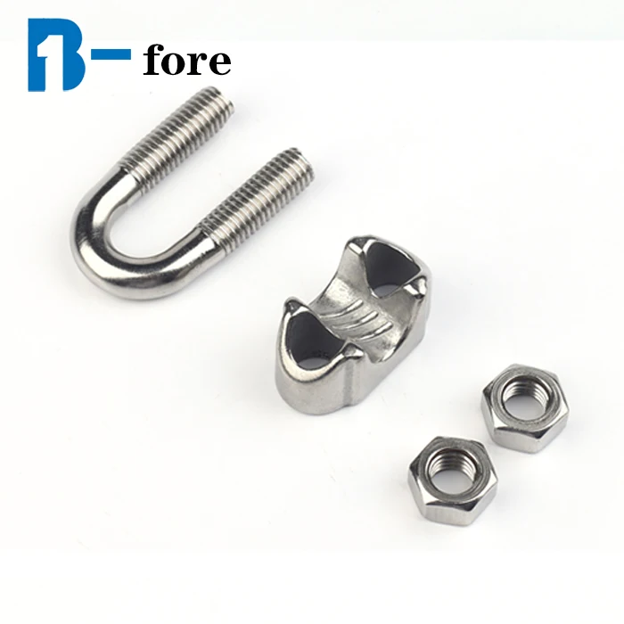 
304 Stainless Steel Wire Rope M2 Clip U Bolt Clamp Type clamp for wire rope 