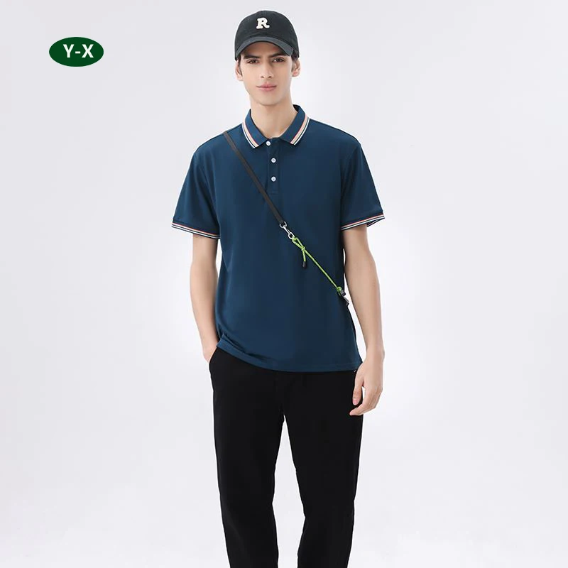 High Quality Elastic fiber polyester spandex POLO tshirt business Uniform POLO custom polo shirts with embroidery logo