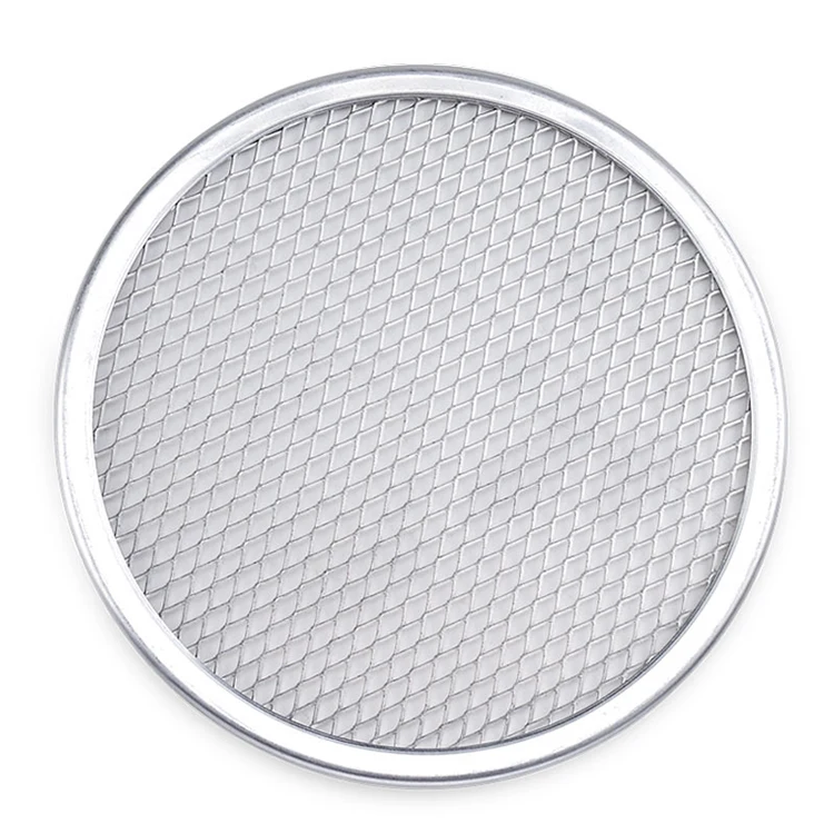 Kitchen tools Customizable aluminum thickened 8 inch  pizza gridding mesh Pizza Mesh Screen