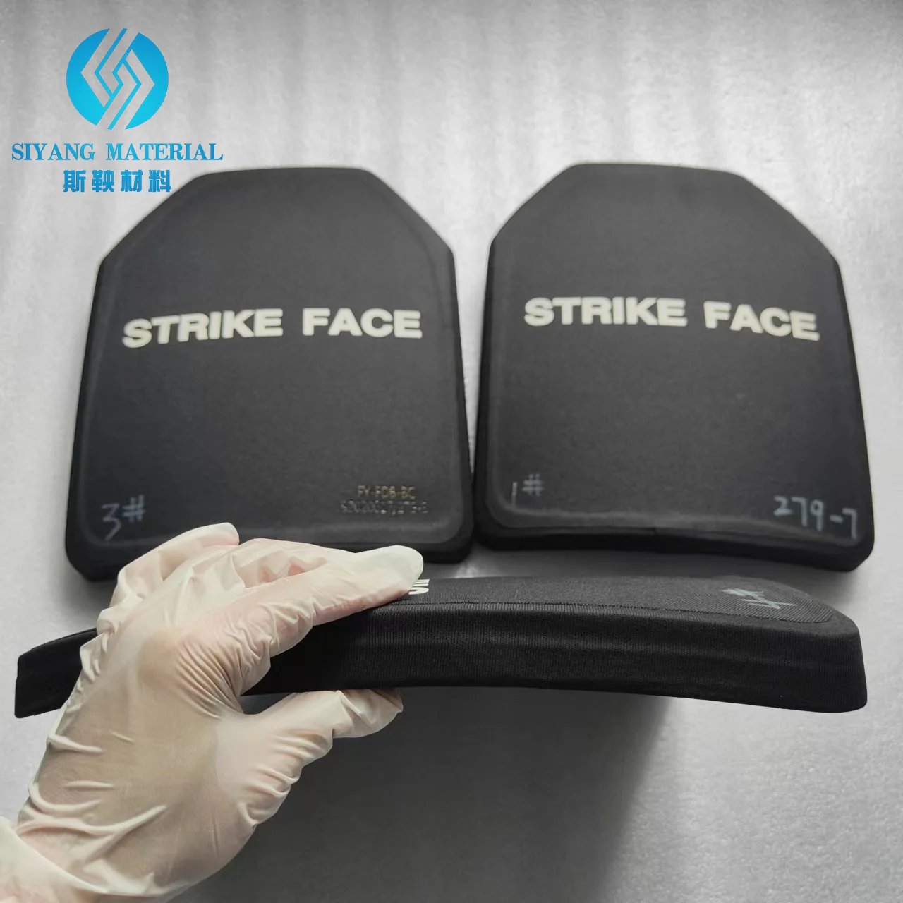 High Quality Level 3 and Level 4 bulletproof vest insert board direct target test size 325 * 260/300 * 250