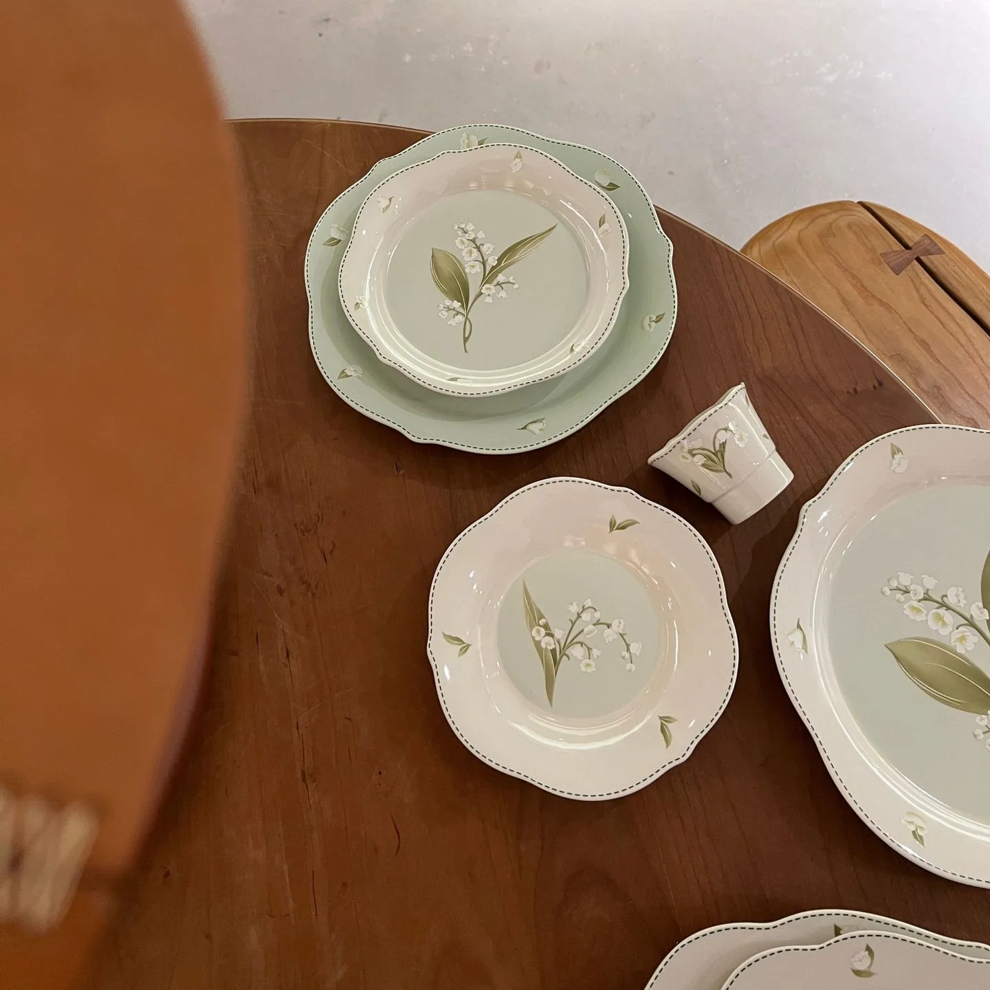 Solhui Ceramic tableware microwave bowl small lily of the valley ceramic home plates