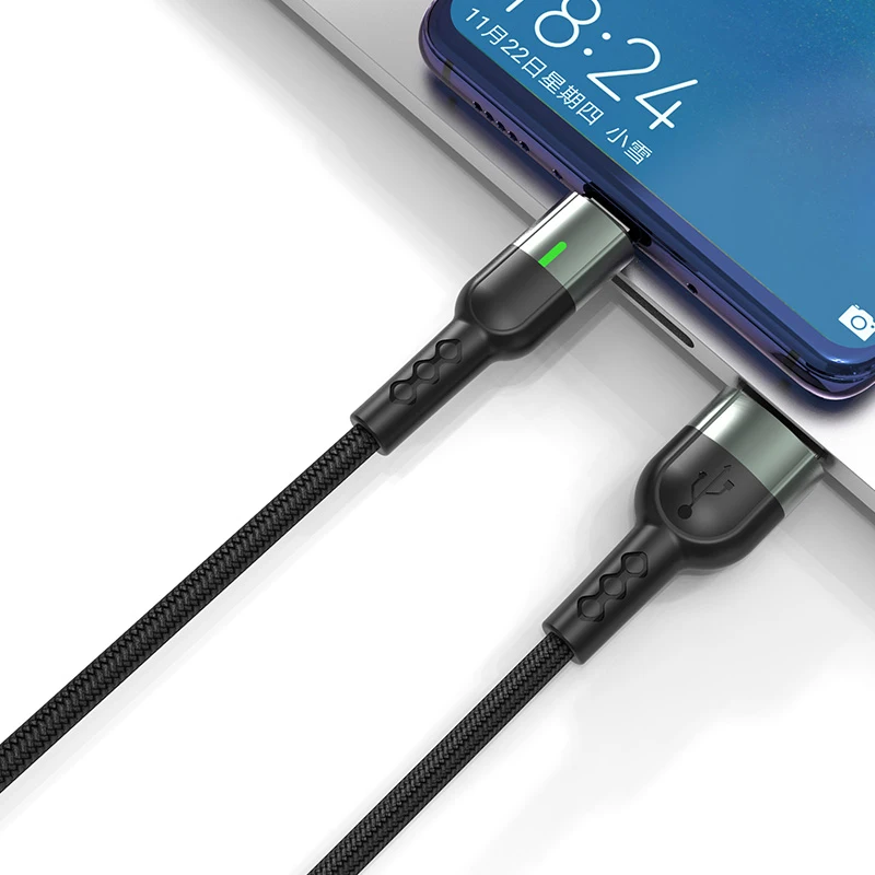 OEM factory smart power off and fast charging type c type data cable fast charging 2.4 usb-c fast charger data cable