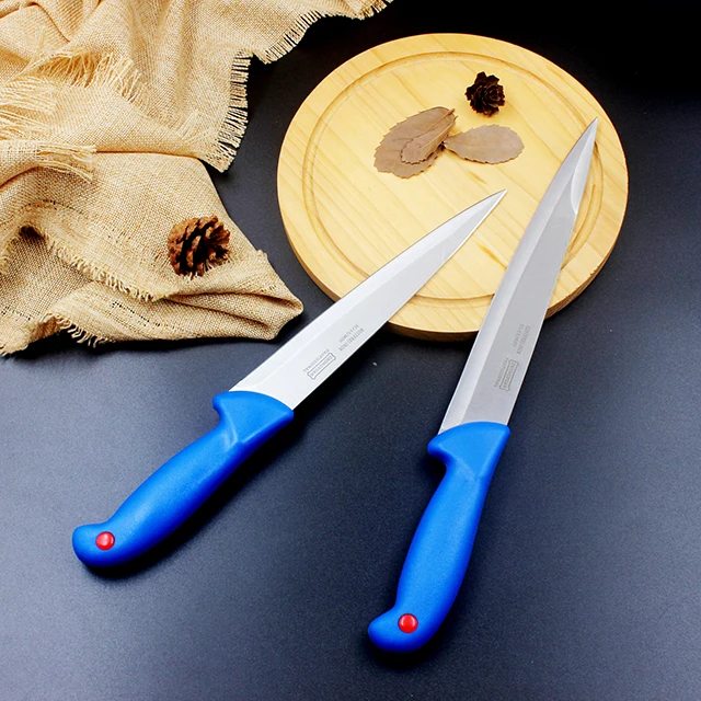 New Arrival Stainless Steel Filleting Knife Double Edged Blade with Plastic Handle Fish Fillet Knife