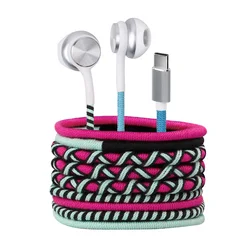URIZONS Hot sale wired type c digital earpods noise cancelling game headphones braided earphone for to samsung vivo phones