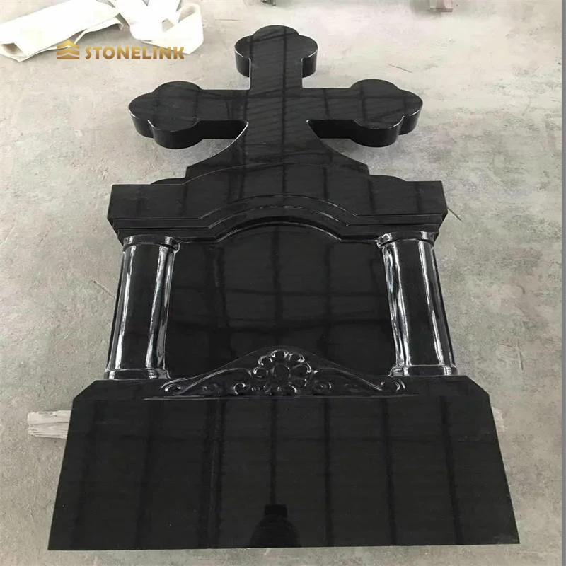 Stonelink Factory Wholesale Price Romania Style Grave stone Grey Granite Engraving Tombstone Headstone For Graves