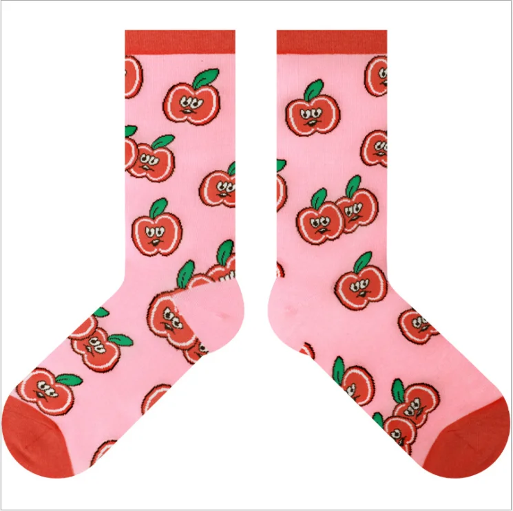 BD-S275 2020 Fashion girls print letter korean designer inspired knitted over the knee high socks women