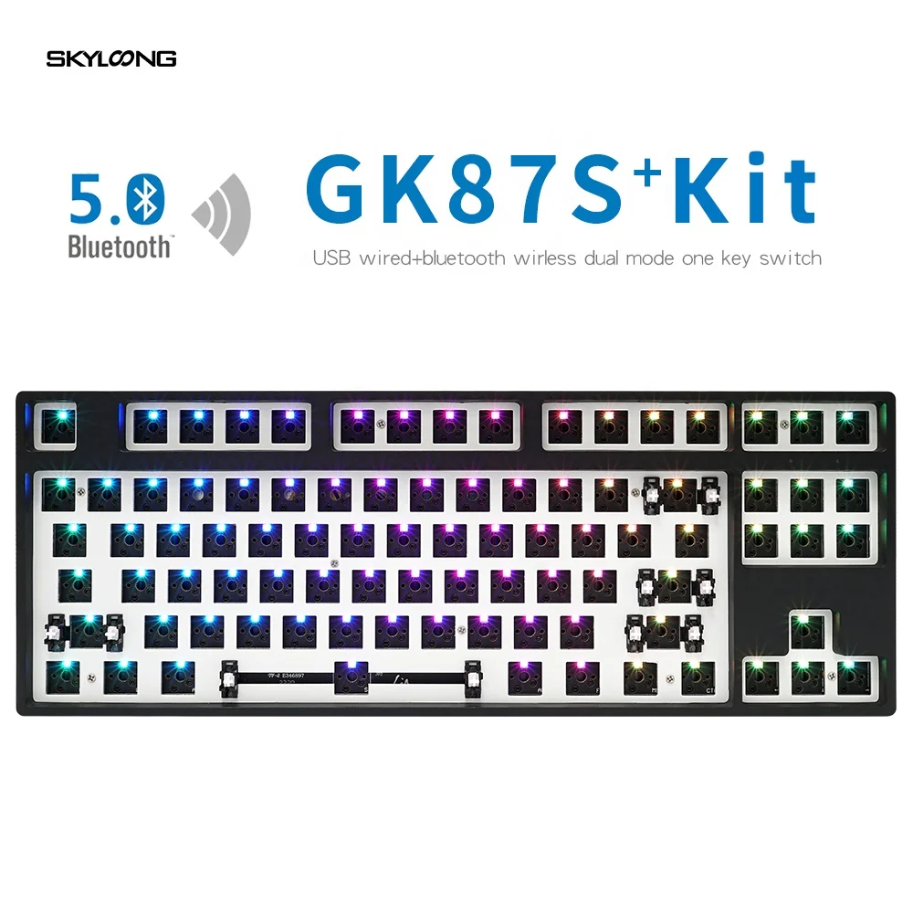 Hot Swap plastic 87 keys semi- finished tkl keyboard kit Mechanical Keyboards