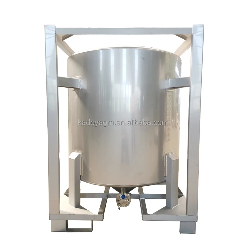 IBC Tote tank 1000L stainless steel liquid Industrial cosmetics hydrogenated lecithin storage cylindrical tank