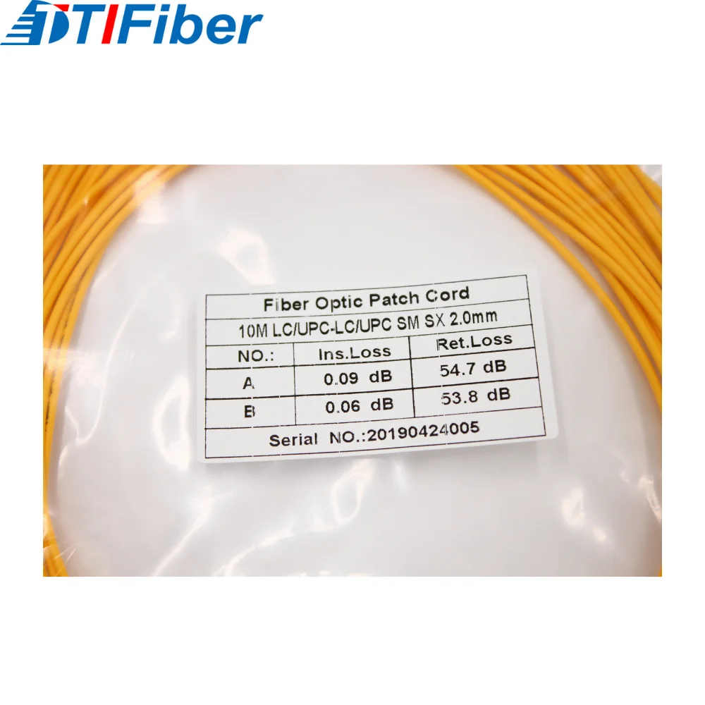 LC/UPC к Simplex 2 0 мм 9/125 одномодовый ПВХ LSZH Low IL 10 м 20