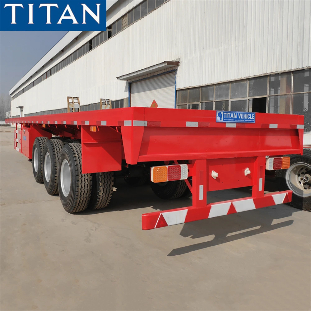 TITAN high bed trailer 45 ft flat body decks trailers for sale