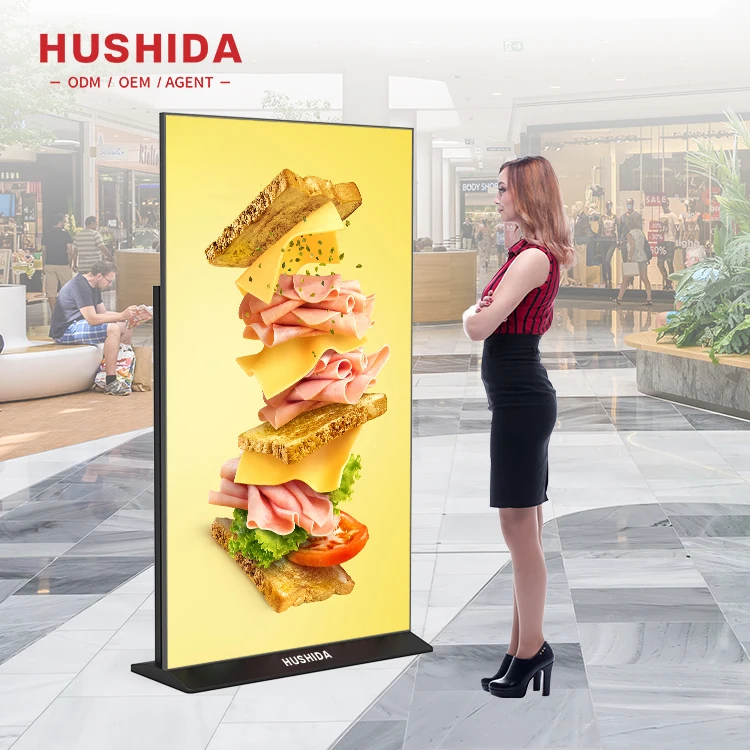 75 /85 inch Full Screen Digital Signage and display Floor Standing Advertising Display Standing Player Kiosk No touch screen