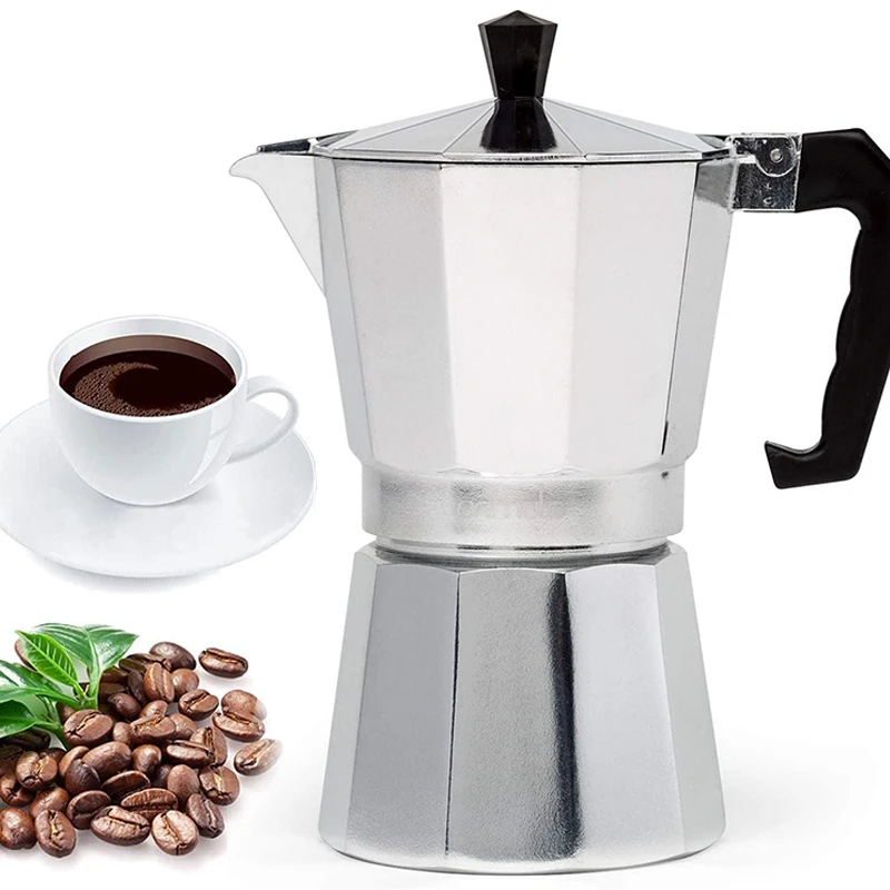 450ml detachable kitchen Aluminum alloy Espresso Moka Pot 9 Cup Coffee Maker