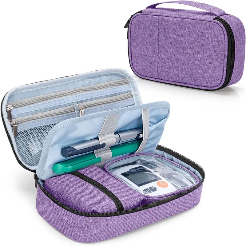 Diabetic Supplies Bag for Glucose Meter, Medication, Insulin Pens and Other Diabetes Care Supplies