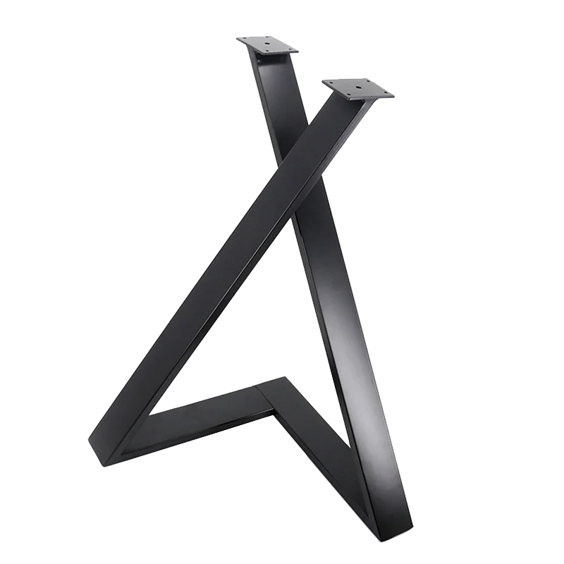 Factory Price Hotel Design Cast iron Furniture Leg Black Powder Coated Metal Table Legs