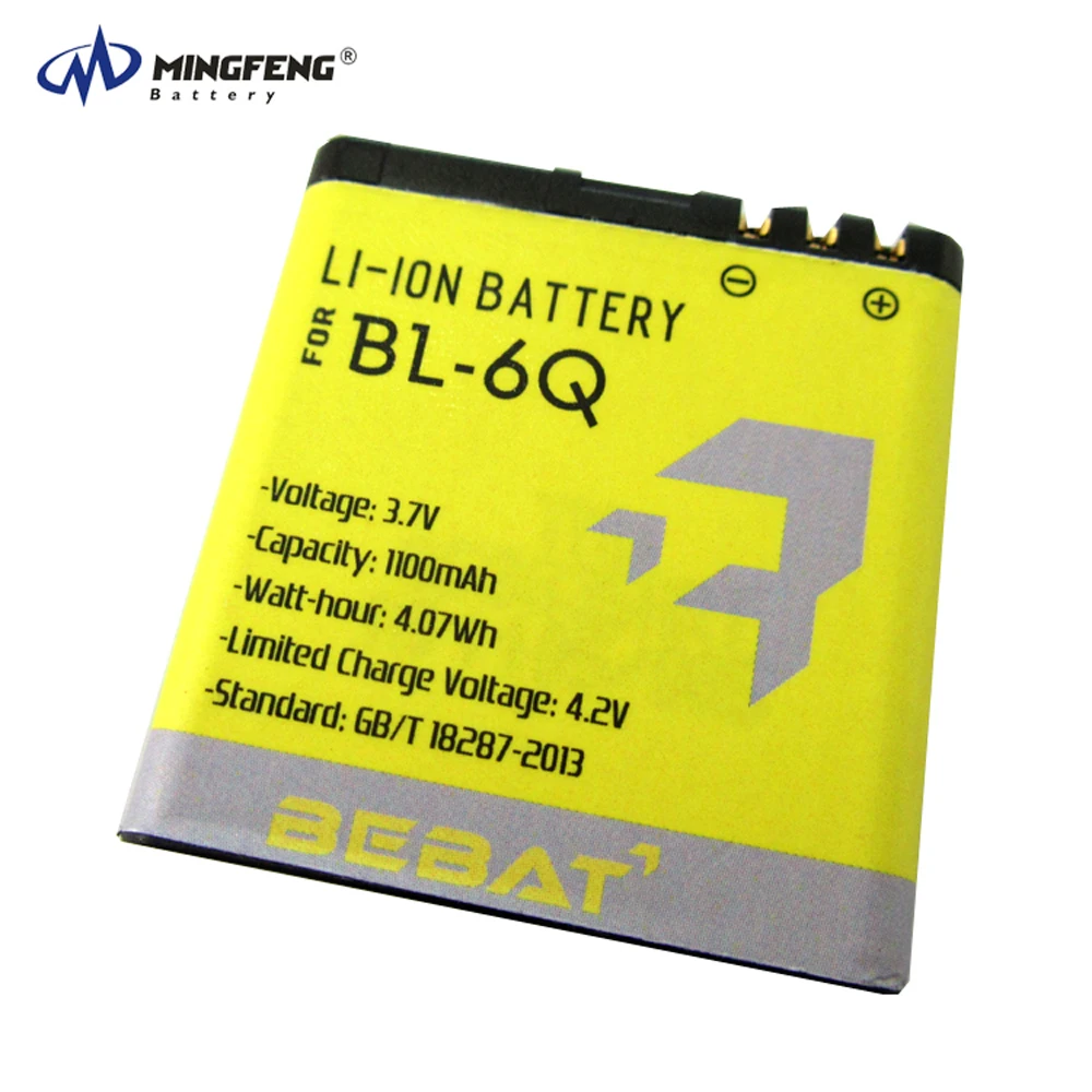 OEM Replacement Battery BL-6Q for Nokia 6700c 105 8800 original capacity 970mAh rechargeable