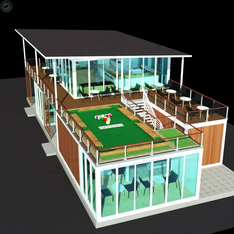 40ft Flatpack Container Club Container Rumpus Room Entertainment Club Outdoor Billiard Room