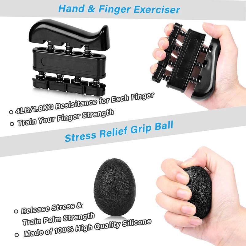 Customized Grip Hand Gripper Wrist Adjust 5-piece Hand Grip Strengthening Training Set