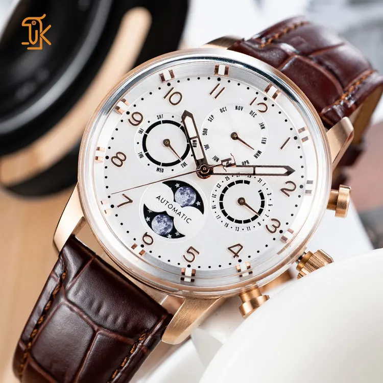 Top Brand Luxury Watch For Men Coolest Big Dial Automatic Mechanical Calendar Sport Limunous Watches Factory