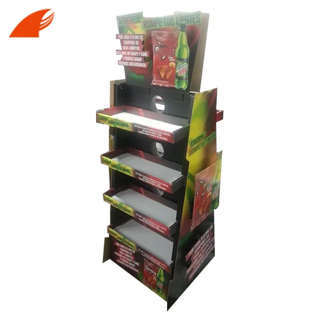 Top 10 Corrugated Assemble Retail Cardboard Display Rack Energy Drink Cardboard Display