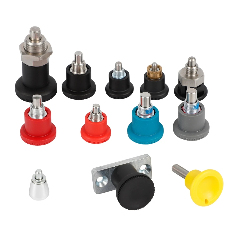 PDM Stainless Steel Knurled Head Pull Knob Knurled Knob Hand Retractable Spring Plunger