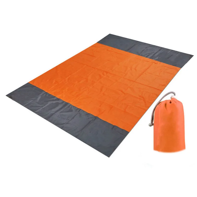 
Beach mat waterproof picnic nylon portable mini waterproof plaid cloth moisture-proof beach picnic blanket 