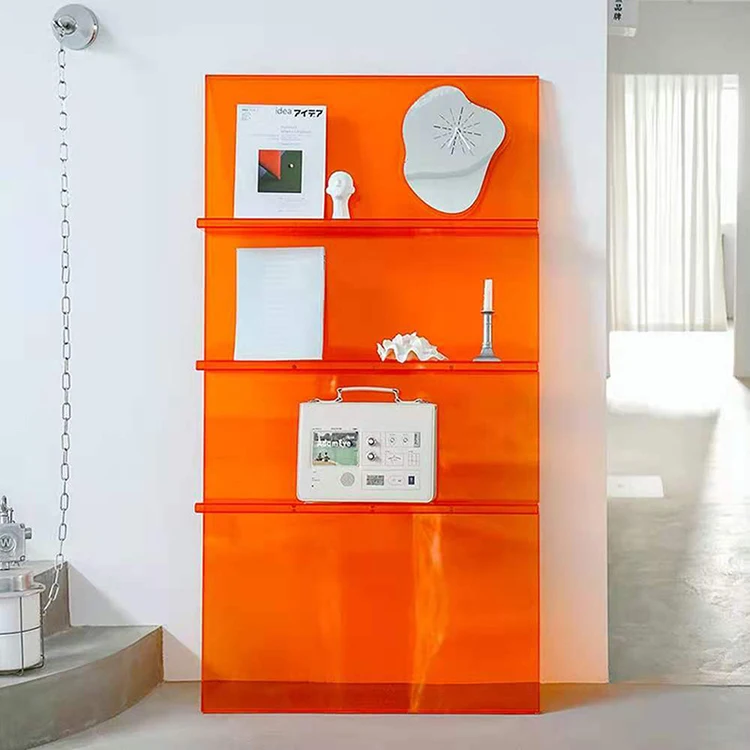 Custom Nordic Acrylic Shelf Floor Type Ins Multi Layer Acrylic Display Bookshelf