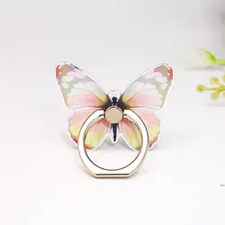 Rotating Metal Universal Acrylic Ring Buckle Mobile Phone Holder Cell-phone Ring Butterfly Wing Phone Grip