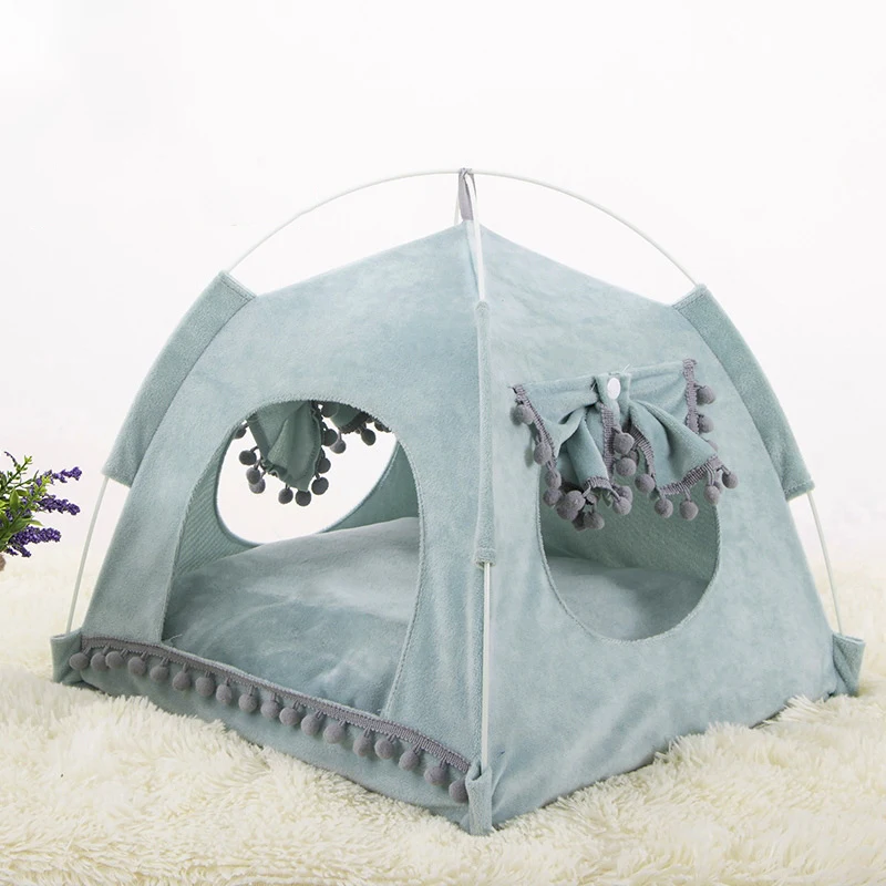 Hot pet tent nest summer can be dismantled and washed pet princess room small cat and dog bed four seasons can be folded