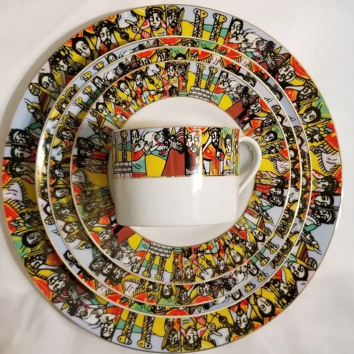 2022 hot sale 20pcs dinner set for habesha saba design