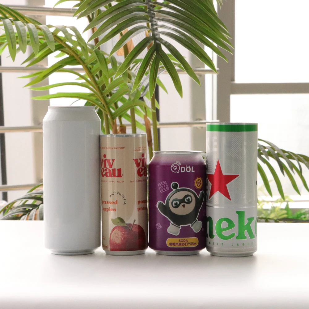 custom Recyclable color printed Bulk Aluminum Cans 190ml 200ml 250ml 330ml 500ml empty beer beverage drink packaging supplier