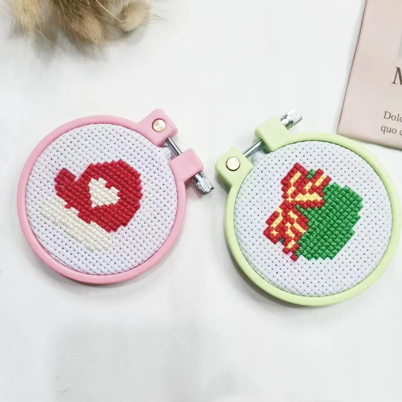 Embroidery Kit with Patterns and Instructions for Beginners Kids Cotton DIY Artificial Animal Cross Stitch Textile & Fabric